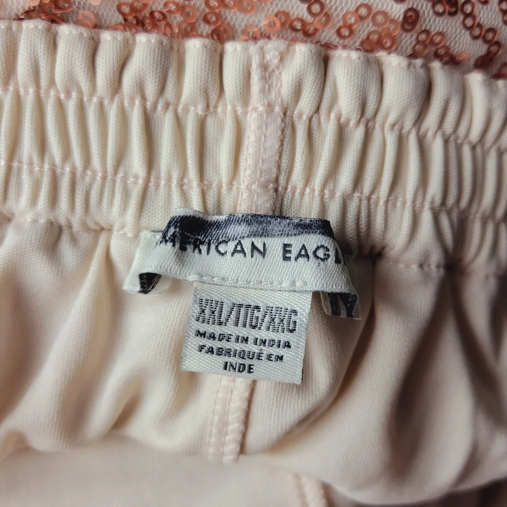 NWT AEO Rose Gold Sequin Mini Skirt - Picture 14 of 15